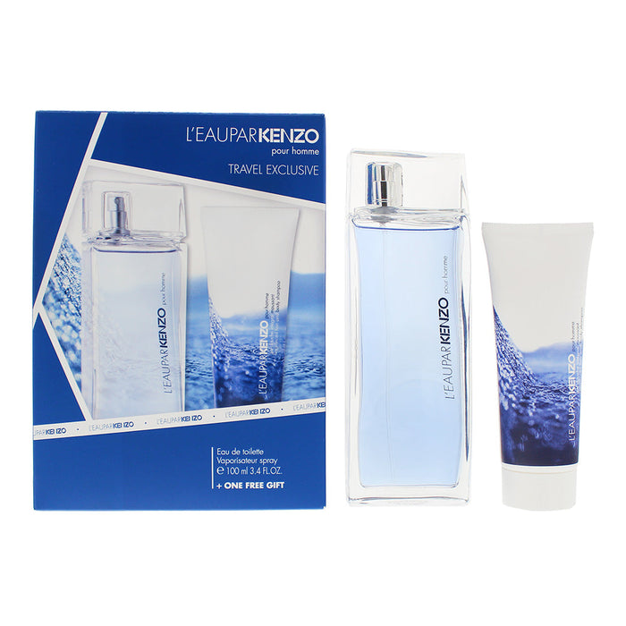 Kenzo L'eau Par Kenzo Pour Homme 2 Piece Gift Set: Eau De Toilette 100ml - Hair Body Shampoo 75ml - Gift Set at MyPerfumeShop by Kenzo