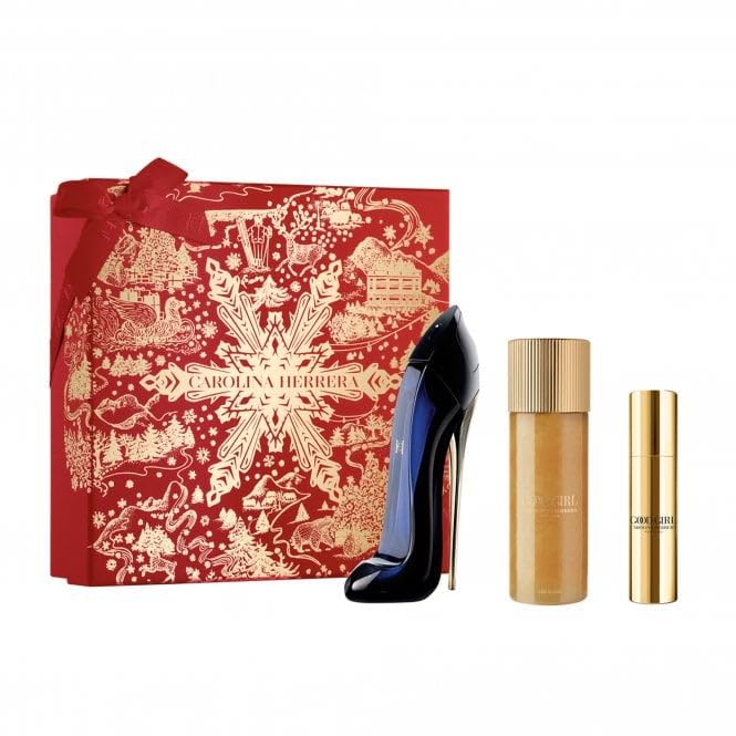 Carolina Herrera Good Girl Gift Set 80ml EDP + Leg Elixir Body Oil 100ml + EDP Spray 10ml