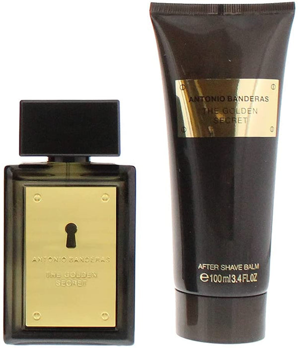 Antonio Banderas The Golden Secret Gift Set 50ml EDT + 100ml A/Shave Balm - Fragrance at MyPerfumeShop by Antonio Banderas