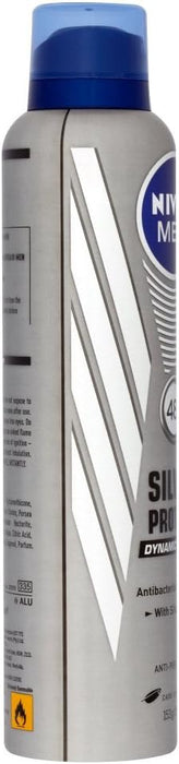 NIVEA MEN Anti-Perspirant Deodorant Spray, Silver Protect, 48 Hours Deo (250 ml)