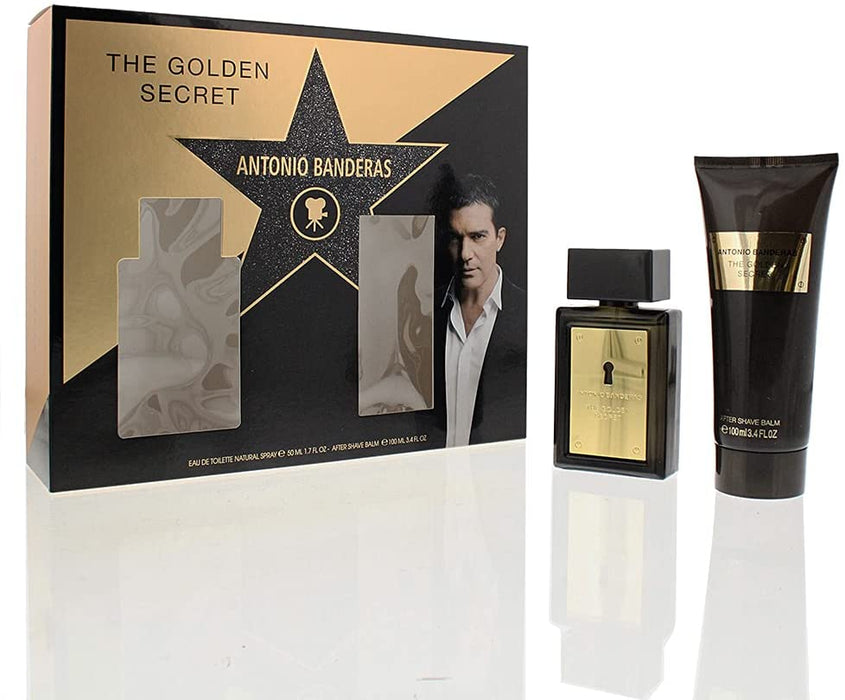 Antonio Banderas The Golden Secret Gift Set 50ml EDT + 100ml A/Shave Balm - Fragrance at MyPerfumeShop by Antonio Banderas