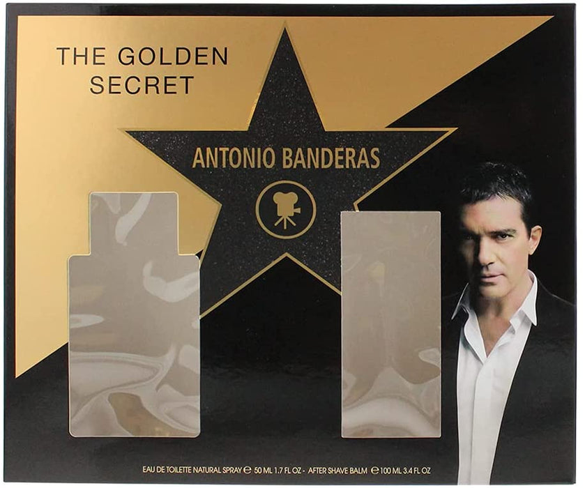 Antonio Banderas The Golden Secret Gift Set 50ml EDT + 100ml A/Shave Balm - Fragrance at MyPerfumeShop by Antonio Banderas