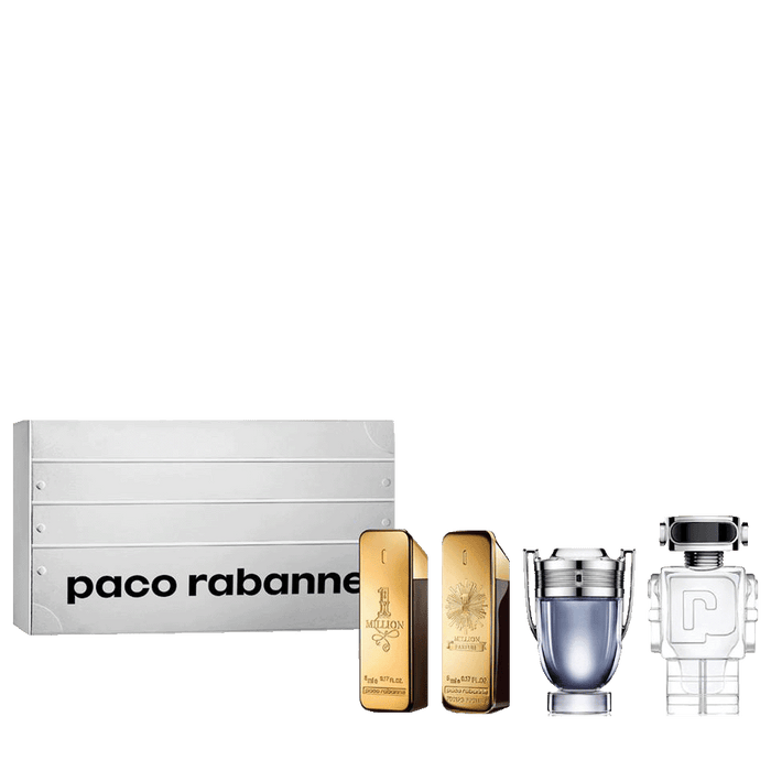 Paco Rabanne Mini (M) One Million 5ml EDT + One Million 5ml EDP + Invictus 5ml EDT + Phantom 5ml EDT - at MyPerfumeShop by Paco Rabanne