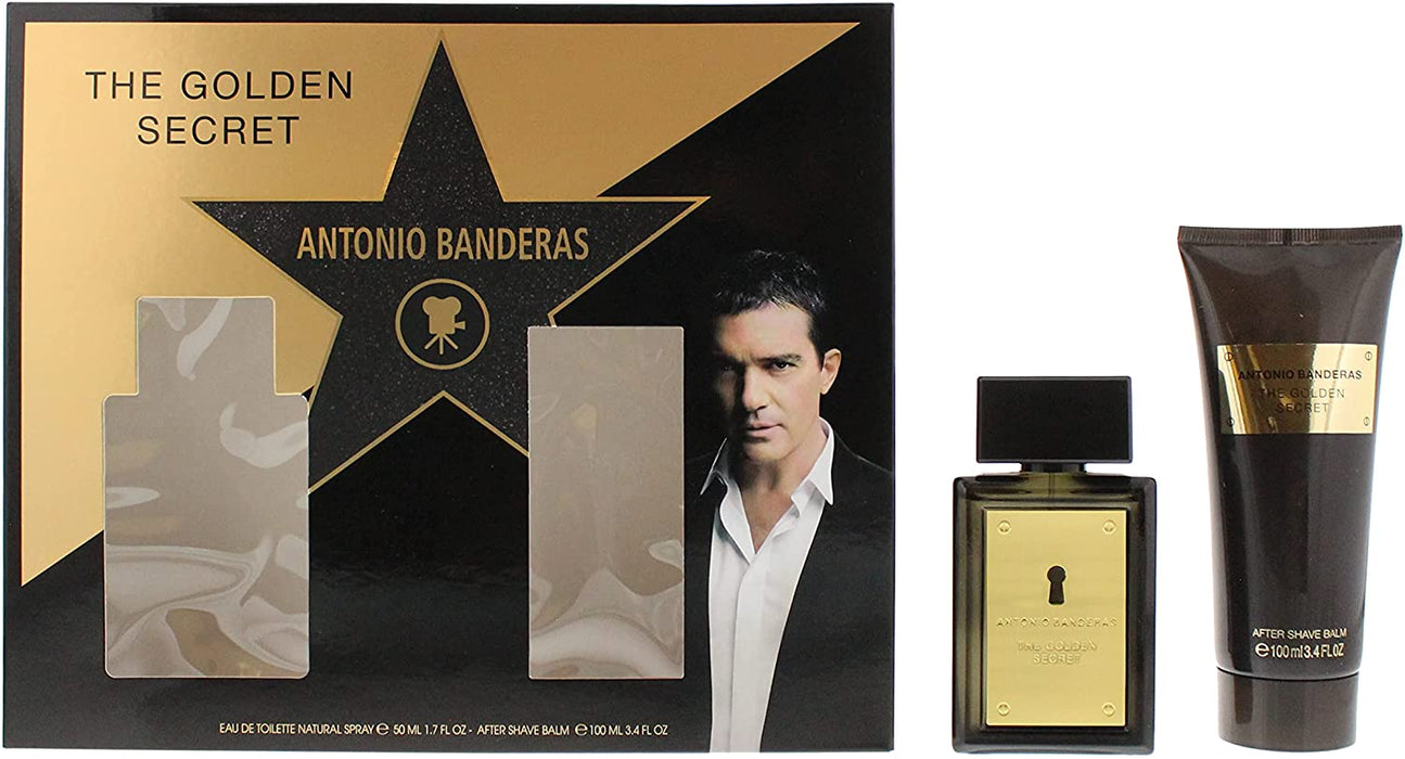 Antonio Banderas The Golden Secret Gift Set 50ml EDT + 100ml A/Shave Balm - Fragrance at MyPerfumeShop by Antonio Banderas