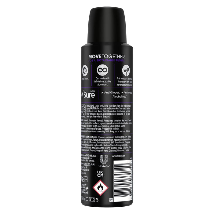 Sure Men 24 Hour Anti-Perspirant Deodorant Active - Personal Hygiene at MyPerfumeShop by Sure