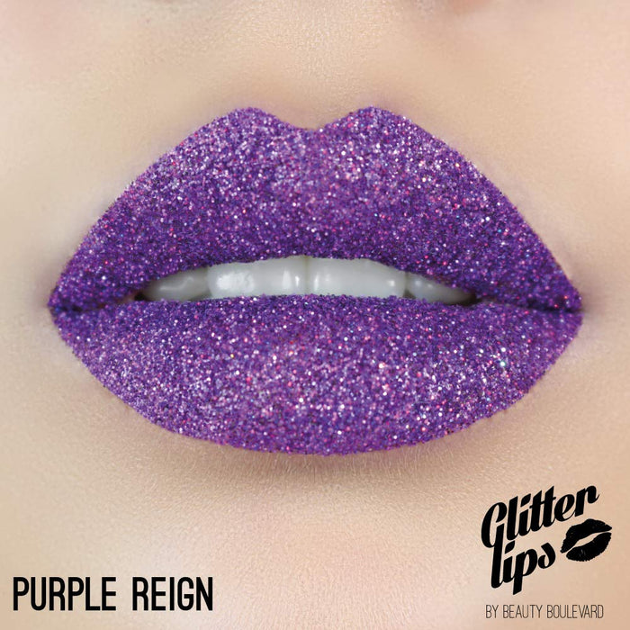 Beauty Blvd Glitter Lips Purple Reign 3 Piece Gift Set: Gloss Bond 3.5ml - Glitter 3g - Lip Brush - Lips at MyPerfumeShop by Beauty Blvd