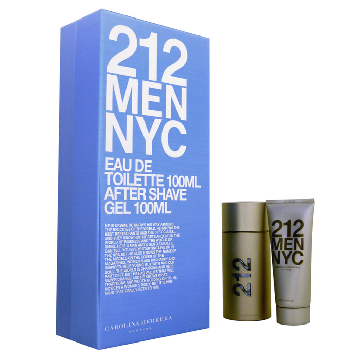 Carolina Herrera 212 Men Gift Set 100ml EDT + 100ml Aftershave Gel