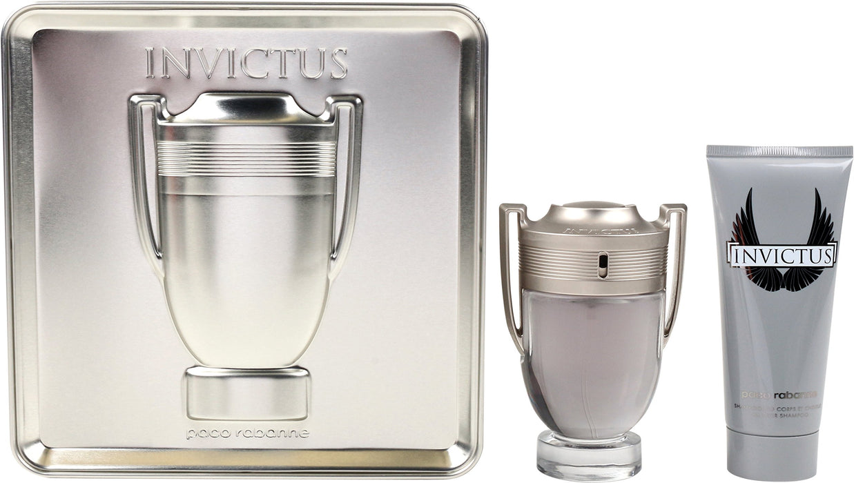 Paco Rabanne Invictus Gift Set 100ml EDT + 100ml All Over Shampoo