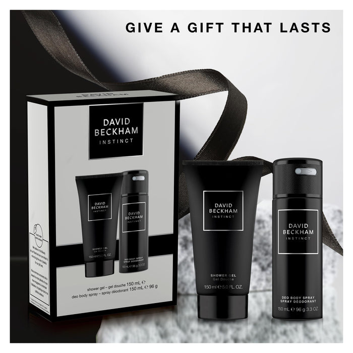 David Beckham Instinct 2 Piece Gift Set: Shower Gel 150ml - Deodorant Spray 150ml - Sets & Kits at MyPerfumeShop by David Beckham