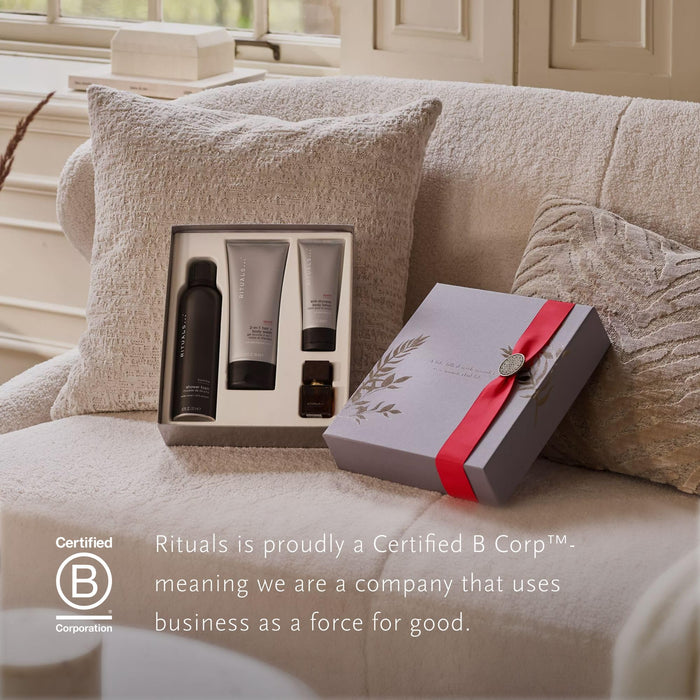 Rituals Homme Gift Set 200ml Shower Foam + 200ml Shampoo & Body Wash + 70ml Body Lotion + 15ml L?Essentiel EDP