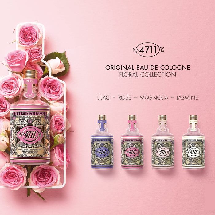 Mäurer & Wirtz 4711 Floral Collection Rose Eau de Cologne 100ml Spray - Fragrance at MyPerfumeShop by 4711