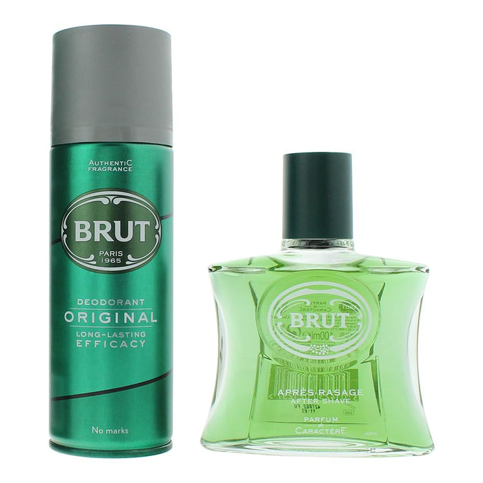 Brut Original 2 Piece Gift Set: Aftershave 100ml - Deodorant Spray 200ml