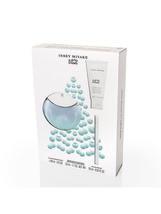 Issey Miyake A Drop d'Issey Gift Set 90 EDP Fraîche Spray + 50ml Moisturising Hand Cream + 10ml EDP Purse Spray