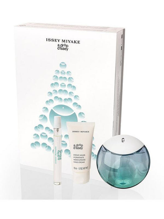 Issey Miyake A Drop d'Issey Gift Set 90 EDP Fraîche Spray + 50ml Moisturising Hand Cream + 10ml EDP Purse Spray