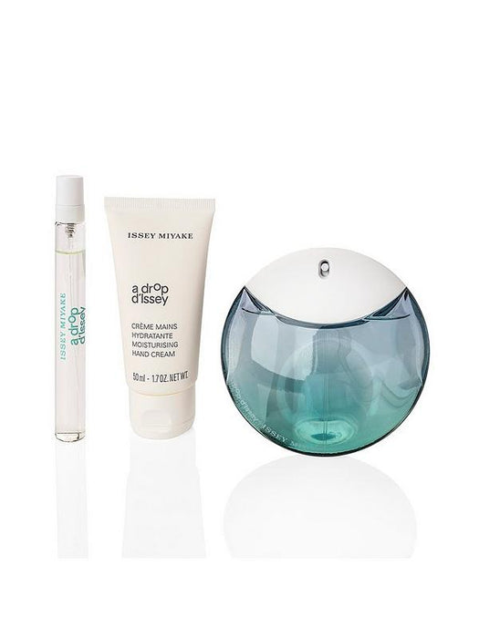 Issey Miyake A Drop d'Issey Gift Set 90 EDP Fraîche Spray + 50ml Moisturising Hand Cream + 10ml EDP Purse Spray