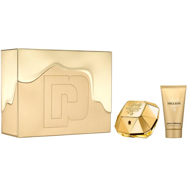 Paco Rabanne Lady Million EDP 50ml Gift Set and 75ml Body Lotion - Ladies Giftsets at MyPerfumeShop by Paco Rabanne