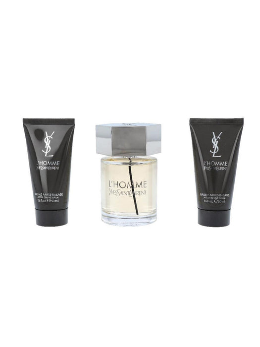Yves Saint Laurent L'Homme Gift Set 100ml EDT + 2 x 50ml After Shave Balm - Eau de Toilette at MyPerfumeShop by Yves Saint Laurent