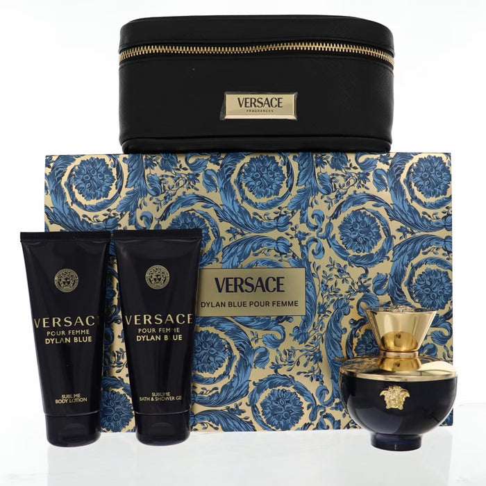 Versace Pour Femme Dylan Blue Gift Set 100ml EDP + 100ml Shower Gel + 100ml Body Lotion