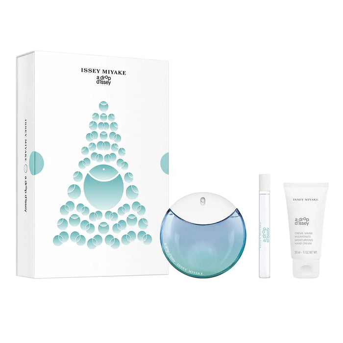 Issey Miyake A Drop d'Issey Gift Set 90 EDP Fraîche Spray + 50ml Moisturising Hand Cream + 10ml EDP Purse Spray