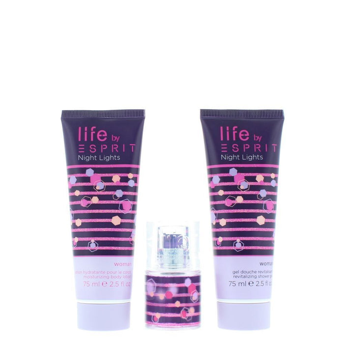 Esprit Night Light Gift Set 15ml EDT + 75ml Shower Gel + 75ml Body Lotion - Perfume & Cologne at MyPerfumeShop by Esprit
