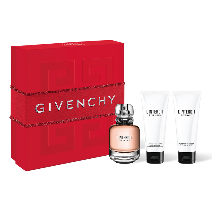 Givenchy L'interdit 3 Piece Gift Set: Eau De Parfum 80ml - Body Lotion 75ml - Shower Gel 75ml - Gift Set at MyPerfumeShop by Givenchy