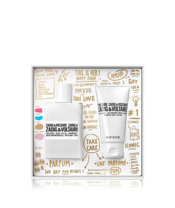 Zadig & Voltaire This is Her Gift Set 50ml EDP + 50ml Body Lotion - Fragrance at MyPerfumeShop by Zadig & Voltaire