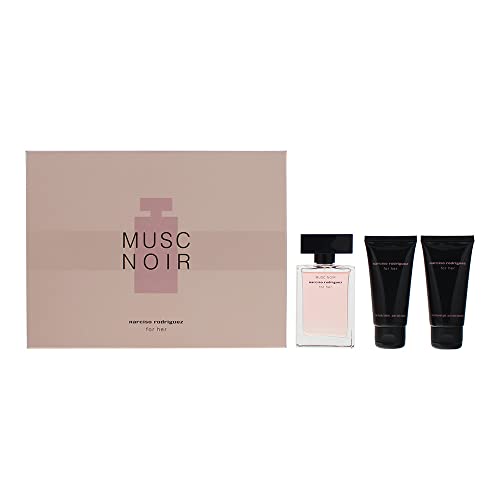 Narciso Rodriguez For Her Musc Noir 3 Piece Gift Set: Eau De Parfum 50ml - Body Lotion 50ml - Shower Gel 50ml - Gift Set at MyPerfumeShop by Narciso Rodriguez