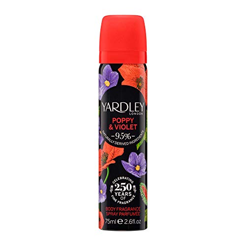 Yardley London Poppy & Violet Deodorising Body Spray 75ml - Fragrance at MyPerfumeShop by Yardley London