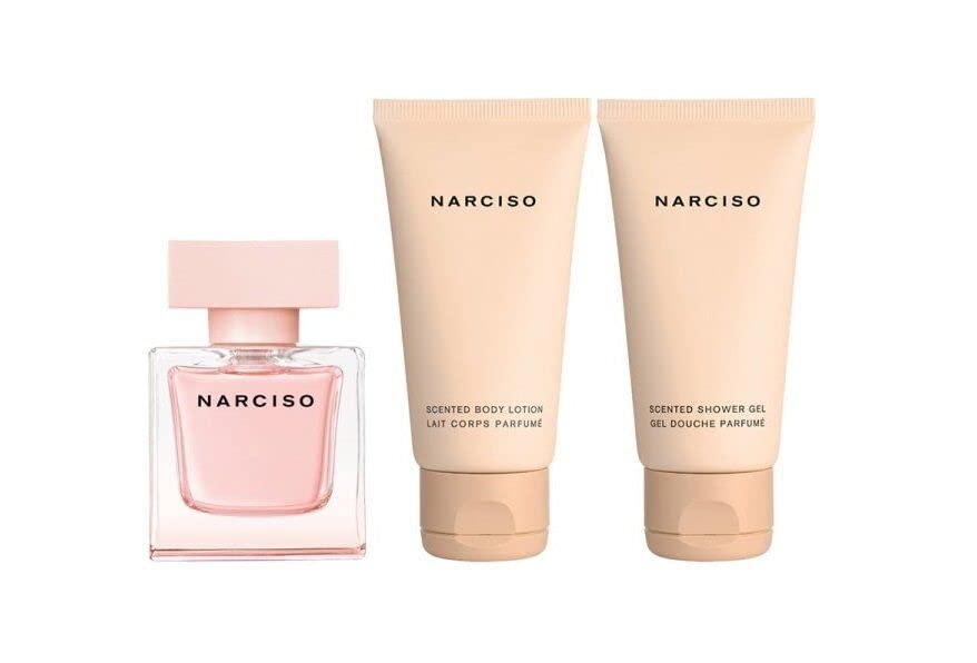 Narciso Rodriguez Cristal 3 Piece Gift Set: Eau De Parfum 50ml - Shower Gel 50ml - Body Lotion 50ml - Gift Set at MyPerfumeShop by Narciso Rodriguez