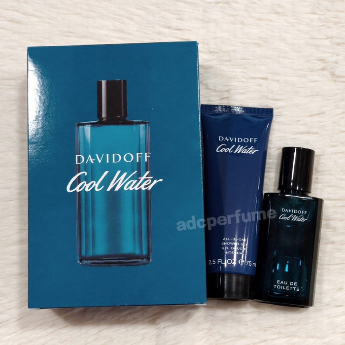 Davidoff Cool Water Gift Set 40ml EDT + 75ml Shower Gel - Eau de Toilette at MyPerfumeShop by Davidoff