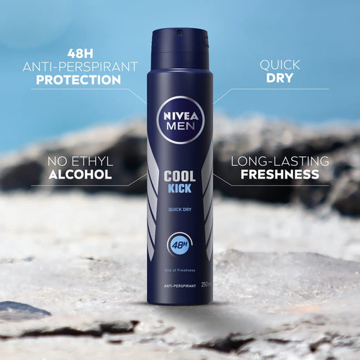 Nivea Men Cool Kick Anti-Perspirant Deodorant Spray - Personal Hygiene at MyPerfumeShop by Nivea For Men