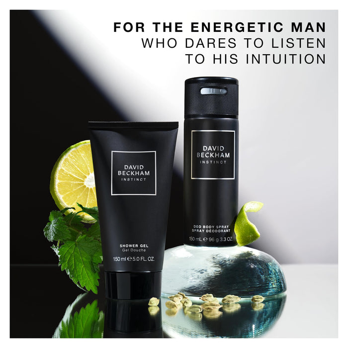 David Beckham Instinct 2 Piece Gift Set: Shower Gel 150ml - Deodorant Spray 150ml - Sets & Kits at MyPerfumeShop by David Beckham