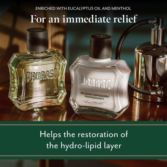 Proraso Green Liquid Aftershave Cream with with Eucalyptus and Menthol 100ml Splash