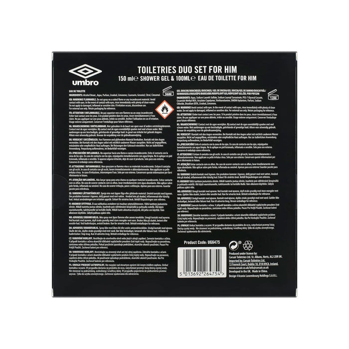 Umbro Power Gift Set 100ml EDT + 150ml Body Wash