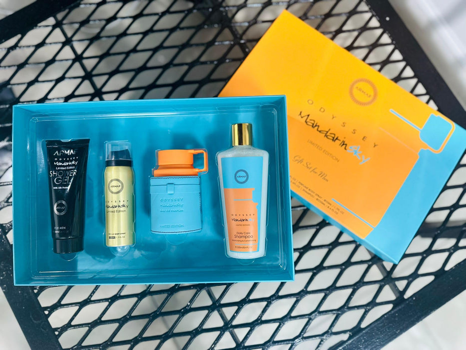 Armaf Odyssey Mandarin Sky Gift Set 100ml EDP + 250ml Shampoo + 100ml Shower Gel + 50ml Body Spray