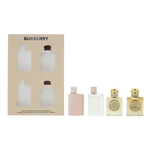 Burberry Her Gift Set: Her EDP 5ml - Her Elixir EDP Intense 5ml - Goddess EDP 5ml - Goddess EDP Intense 5ml