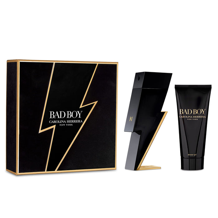 Carolina Herrera Bad Boy - Gift Set With 100ml EDT and 100ml Shower Gel - Mens Giftsets at MyPerfumeShop by Carolina Herrera