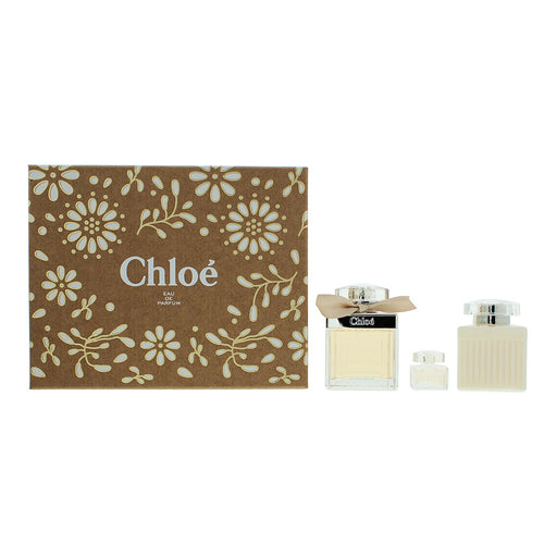 Chloé 3 Piece Gift Set: Eau De Parfum 75ml - Body Lotion 100ml - Eau De Parfum 5ml - Gift Set at MyPerfumeShop by Chloé