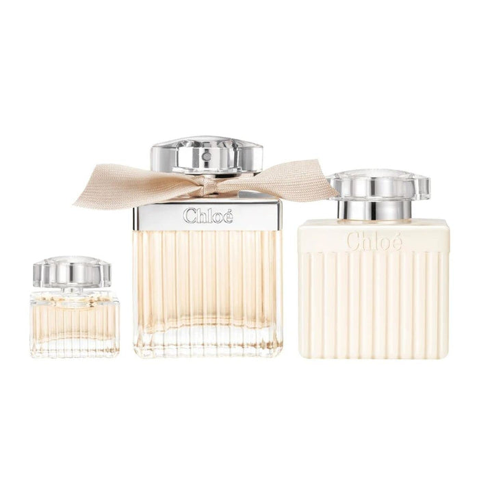 Chloé 3 Piece Gift Set: Eau De Parfum 75ml - Body Lotion 100ml - Eau De Parfum 5ml - Gift Set at MyPerfumeShop by Chloé