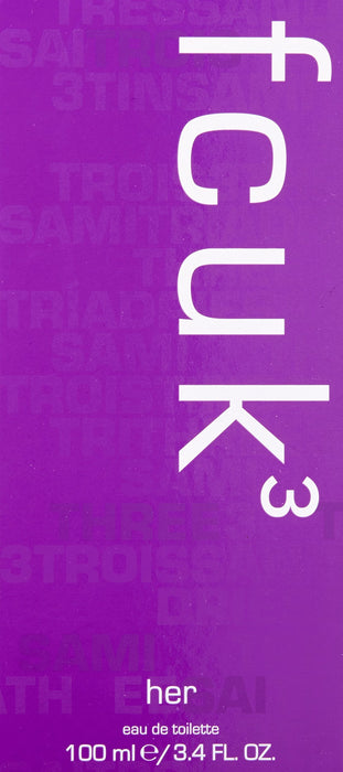 FCUK 3 Her Eau de Toilette Spray 100ml - Perfume & Cologne at MyPerfumeShop by FCUK