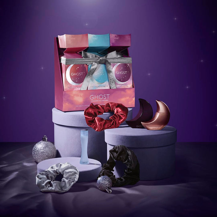 Ghost 3 Piece Gift Set: Orb Of Night Eau de Parfum 10ml - Ghost Deep Night Eau de Toilette 10ml - Ghost Eau de Toilette 5ml