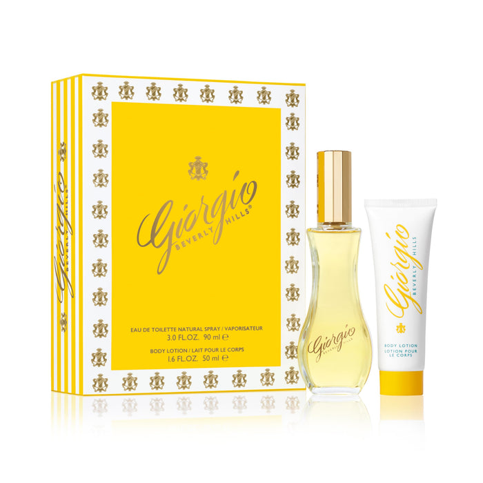 Giorgio Beverly Hills Yellow 2 Piece Gift Set: Eau De Parfum 90ml - Body Lotion 50ml