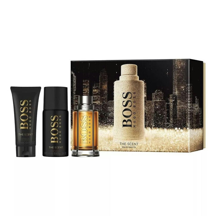 Hugo Boss The Scent 3 Piece Gift Set: Eau de Toilette 100ml - Shower Gel 100ml - Deodorant Spray 150ml
