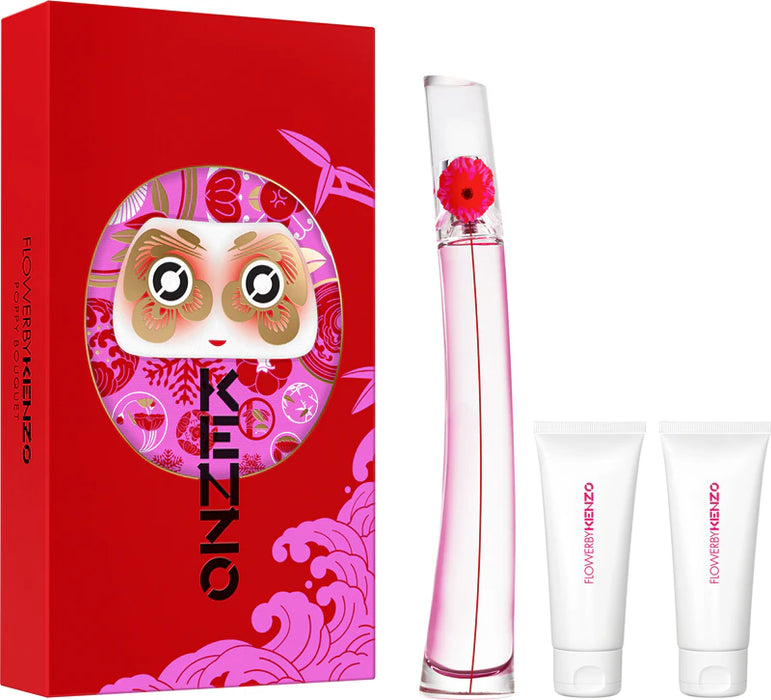 Kenzo Flower by Kenzo Poppy Bouquet Gift Set 100ml EDP + 10ml EDP + 75ml Body Lotion