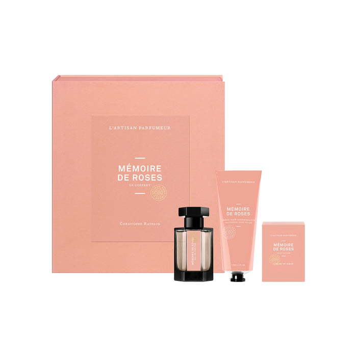 L'Artisan Parfumeur Mémoire de Roses Gift Set: EDP Spray 50ml + Soap 25g + Hand Cream 65ml