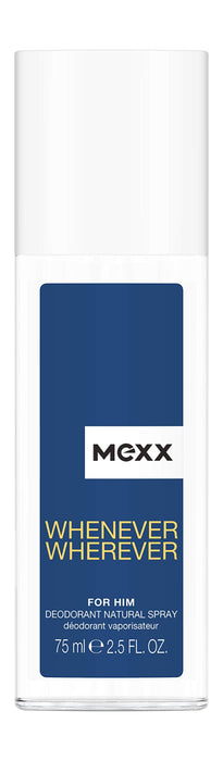 Mexx Whenever Wherever For Him Deodorant 75ml Natural Spray - Deodorant Spray at MyPerfumeShop by Mexx