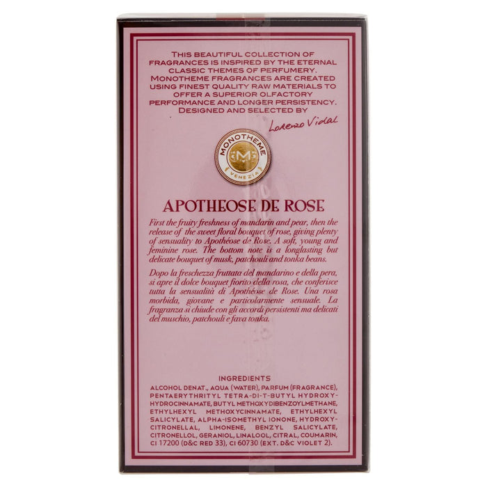 Monotheme Apotheose De Rose Eau de Toilette 100ml