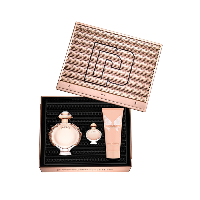 Paco Rabanne Olympéa 3 Piece Gift Set: Eau de Parfum 80ml - Body Lotion 100ml - Eau de Parfum 6ml