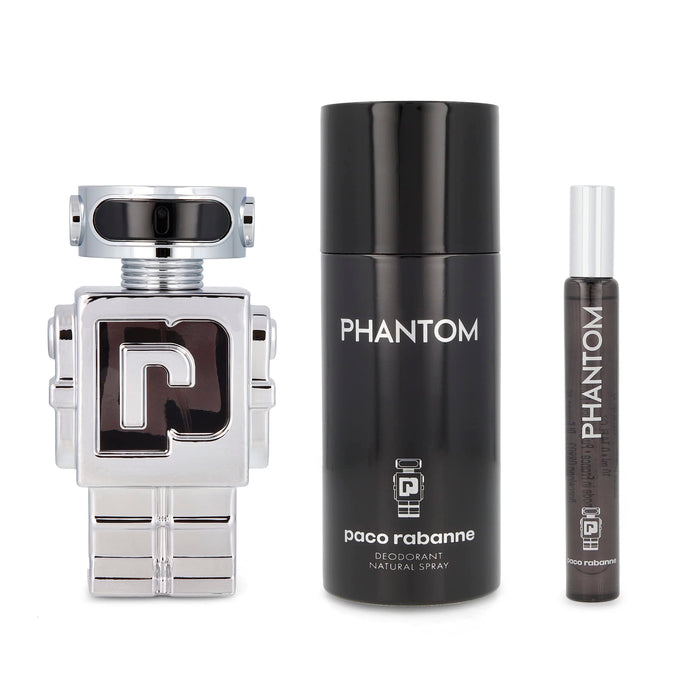Paco Rabanne Phantom 3 Piece Gift Set: Eau De Toilette 100ml - Eau De Toilette 1
