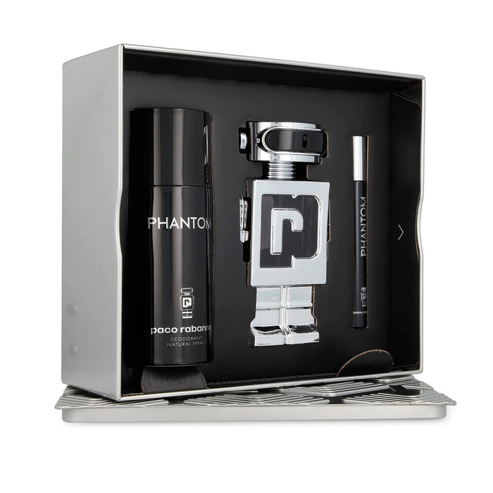 Paco Rabanne Phantom 3 Piece Gift Set: Eau De Toilette 100ml - Eau De Toilette 1